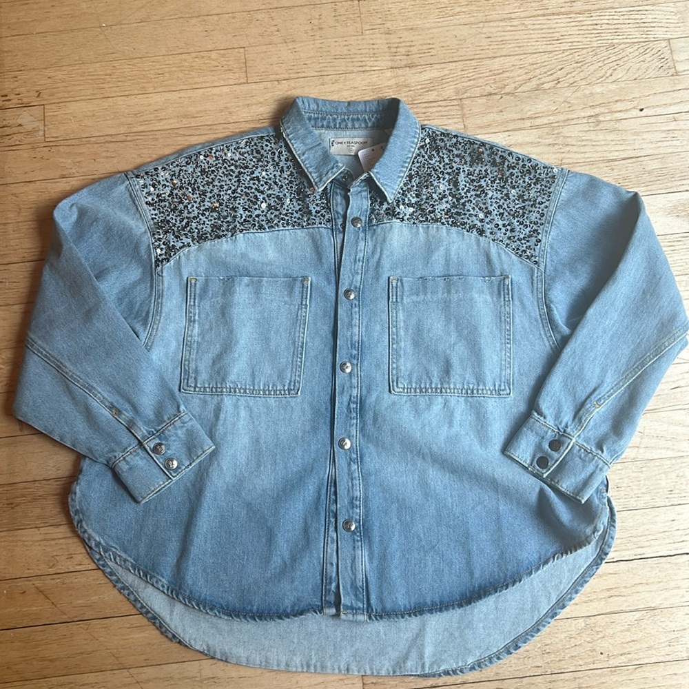 One Teaspoon faded denim shirt/jacket size xs